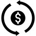 Icon illustration of monetary exchange