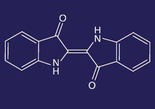 Molecular structure of indigo