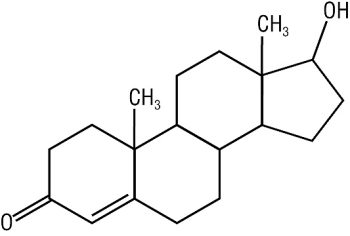 Chemical structure of testosterone