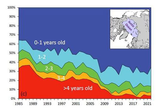 Graph displaying sea ice percentage