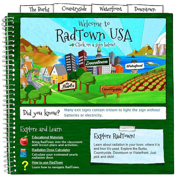 Illustration of RadTown USA educational resource simulation