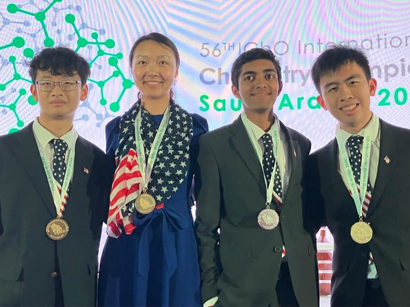 2024 Team USA medalists: A. Asthana, Y. Chen, Y. Ling, A. Liu