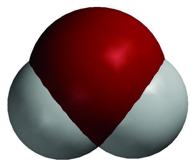 Space filling model of molecules