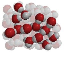 Liquid water molecules