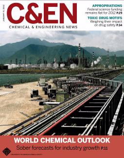 C&EN cover image of a chemical plant