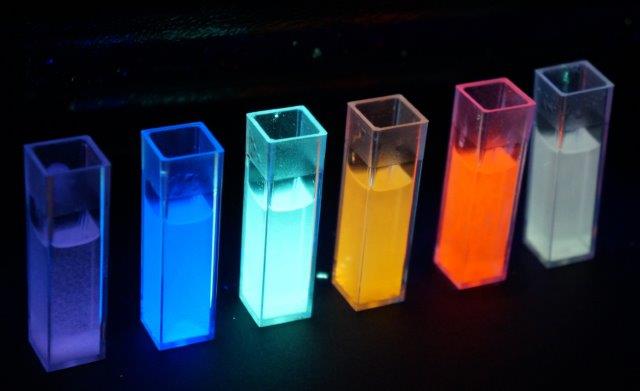 Little vials of colorful LEDs